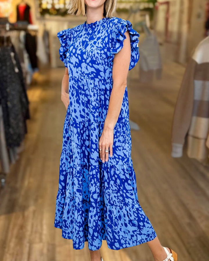 Effortlessly Chic Leopard Print Long Dress 