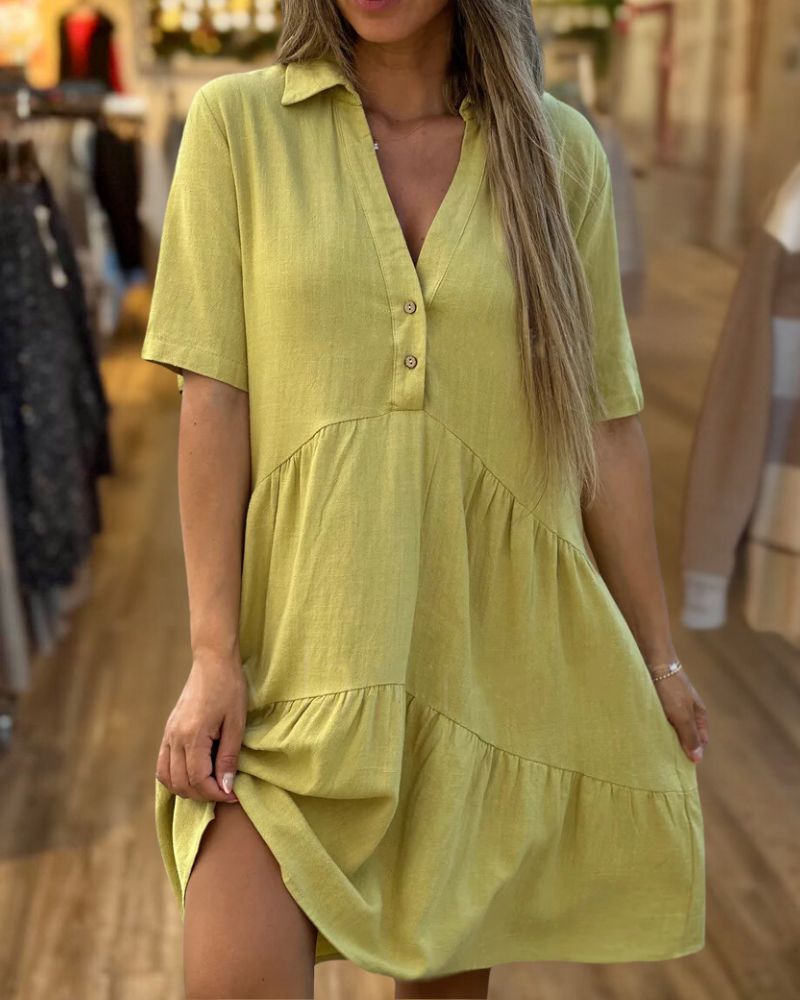 Simple Solid Color Dress
