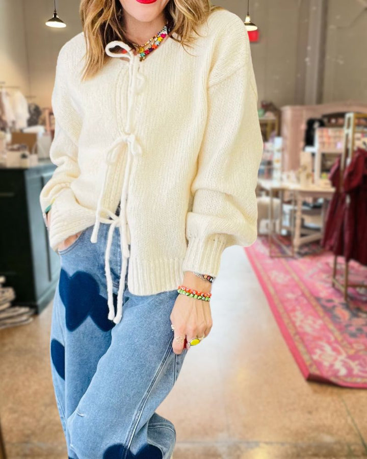Chic and Simple Tie-Detail Sweater