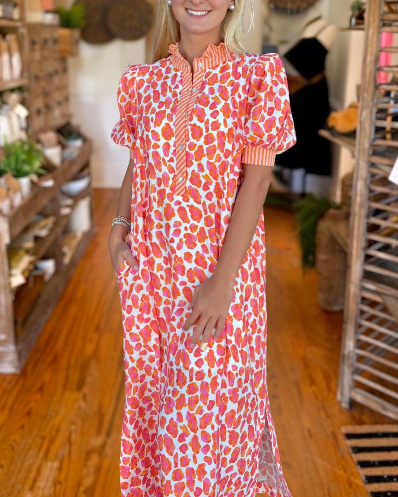 Chic Leopard Print Maxi Dress