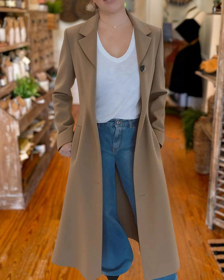 Casual Leopard Print Multicolor Long Coat