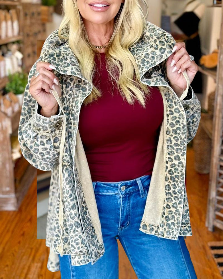 Women’s Oversized Leopard Print Jacket