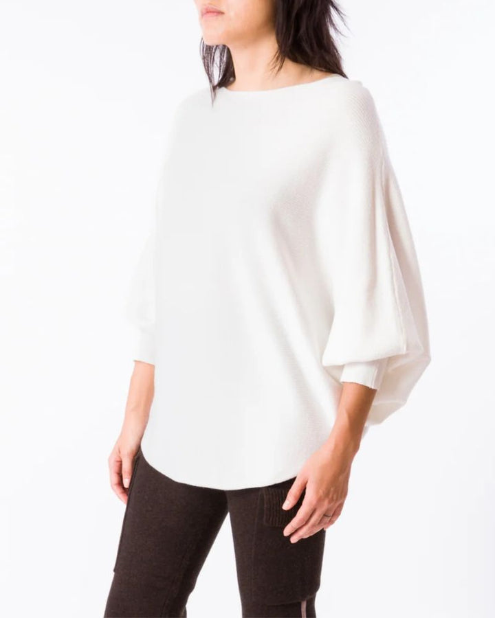 Minimalist Solid Batwing Sleeve Knit Sweater
