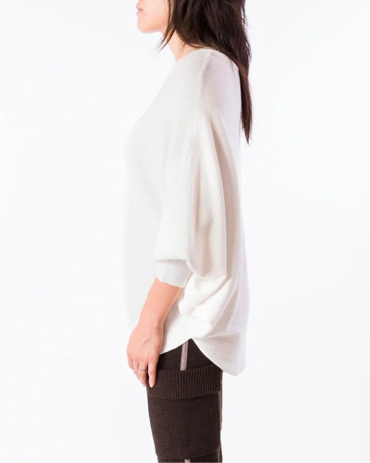 Minimalist Solid Batwing Sleeve Knit Sweater