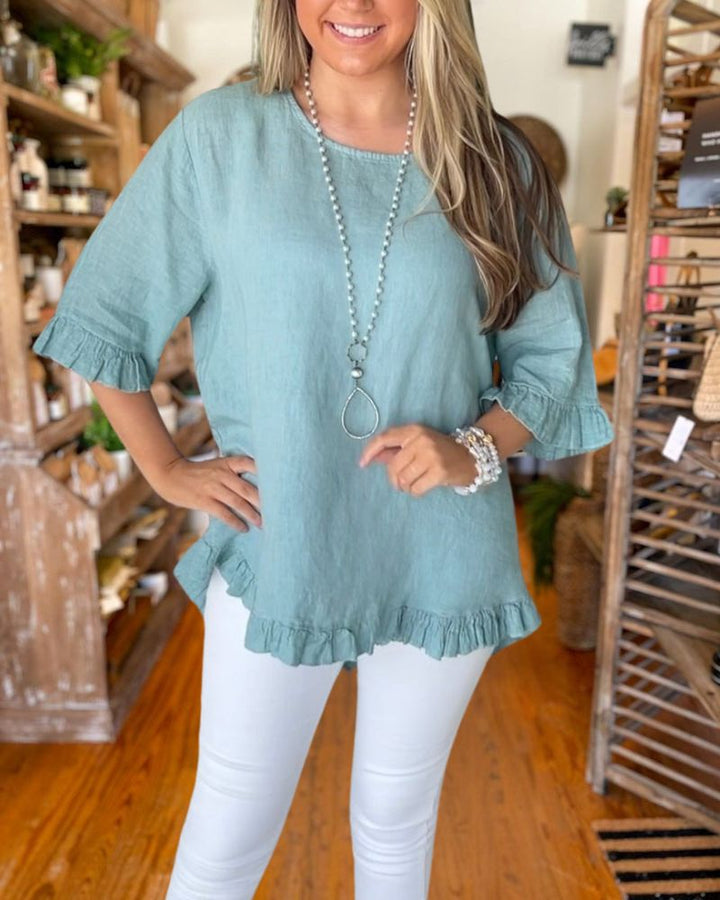 Comfortable Loose Cotton & Linen Shirt 