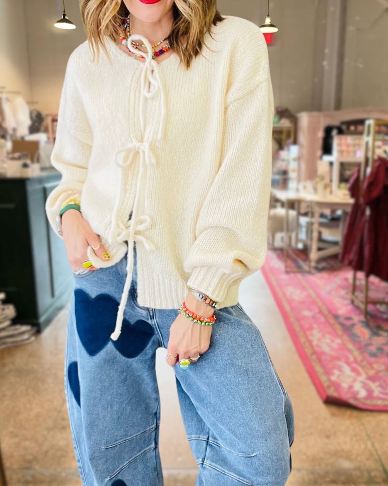 Chic and Simple Tie-Detail Sweater