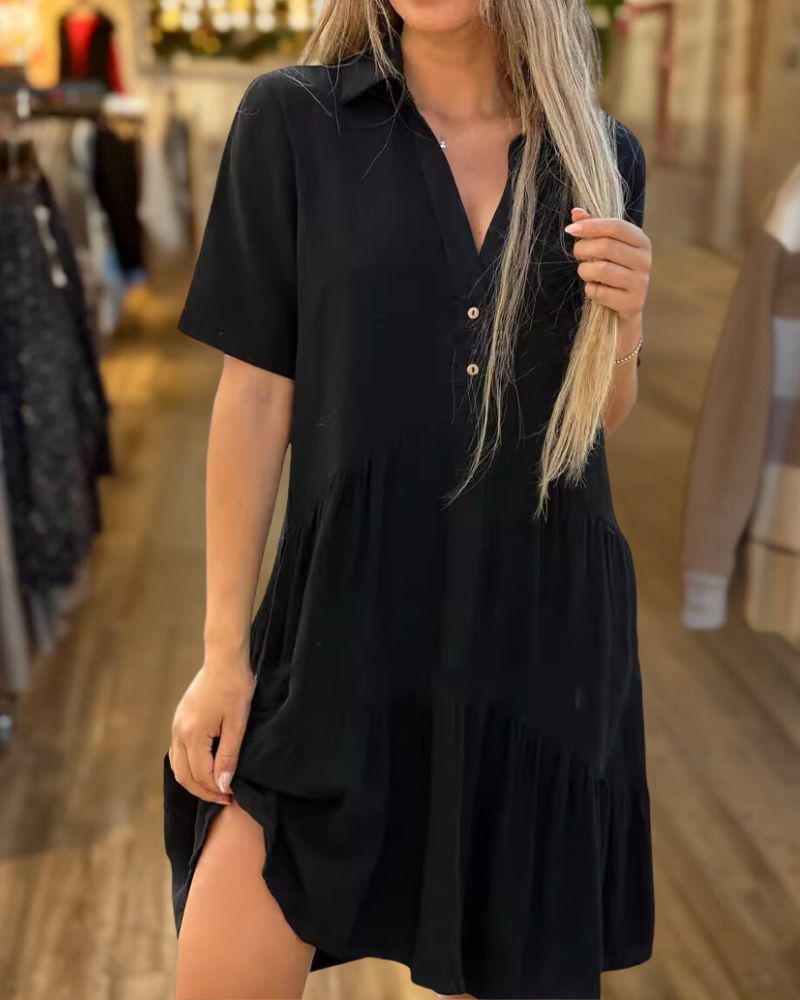Simple Solid Color Dress