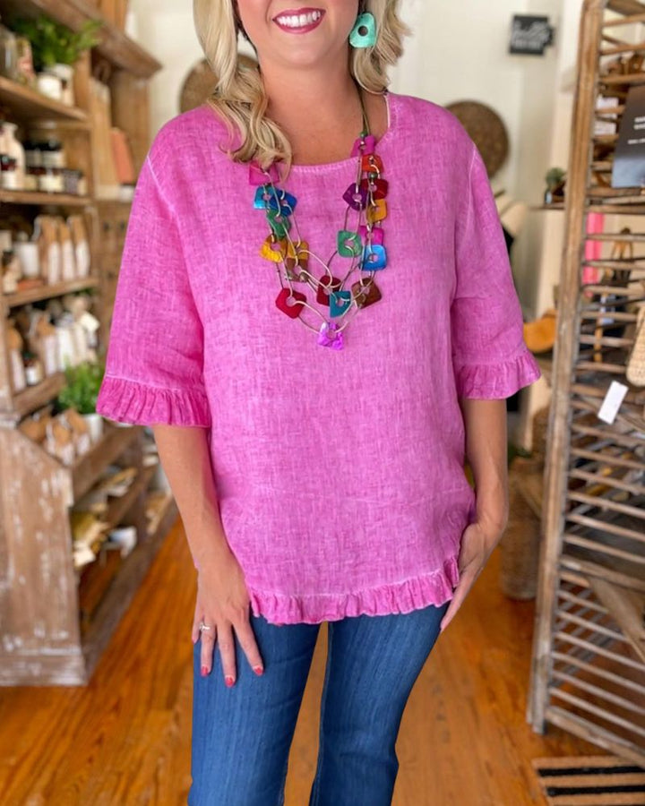 Comfortable Loose Cotton & Linen Shirt 