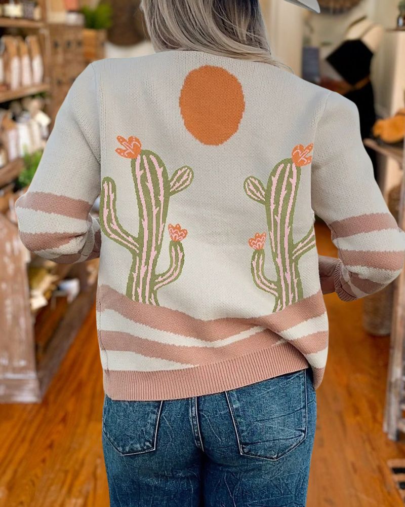 Desert Cactus Knit Cardigan