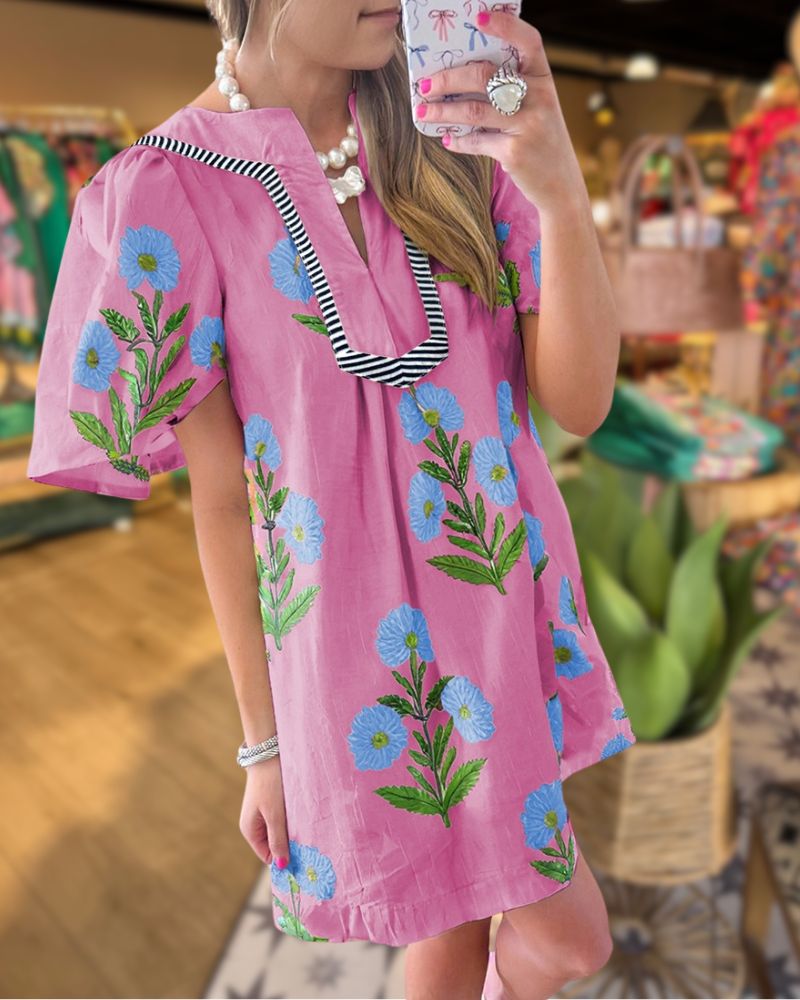 Fresh Bloom Puff Sleeve Dress