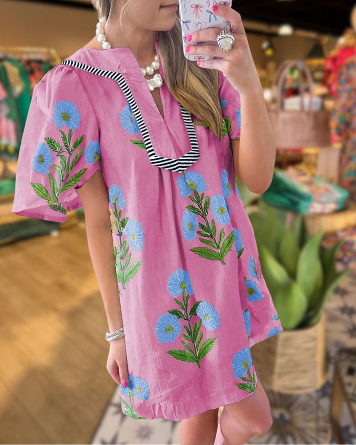 Fresh Bloom Puff Sleeve Dress
