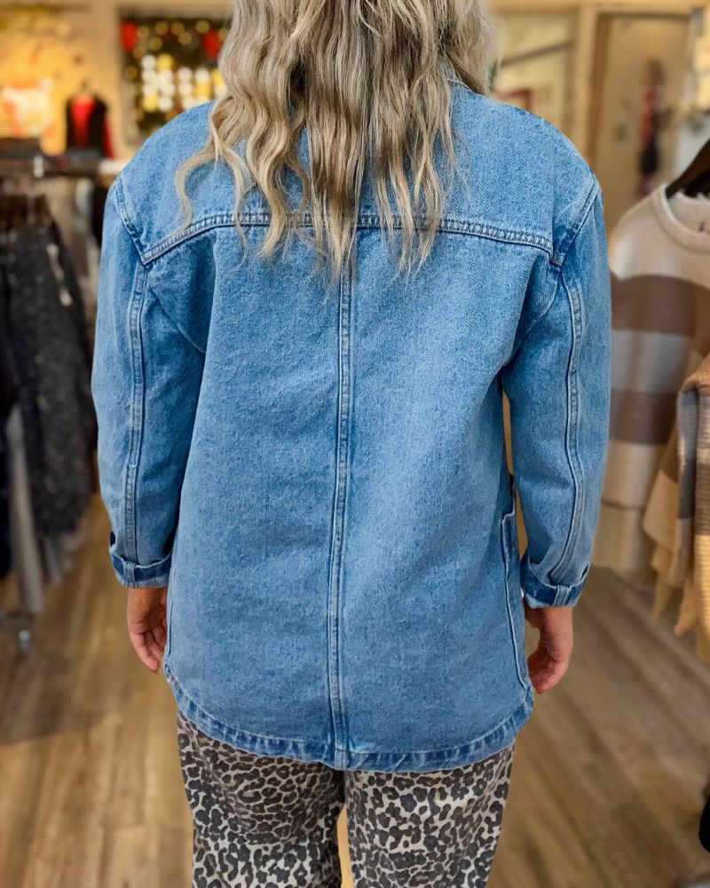Casual Washed Blue denim Suit