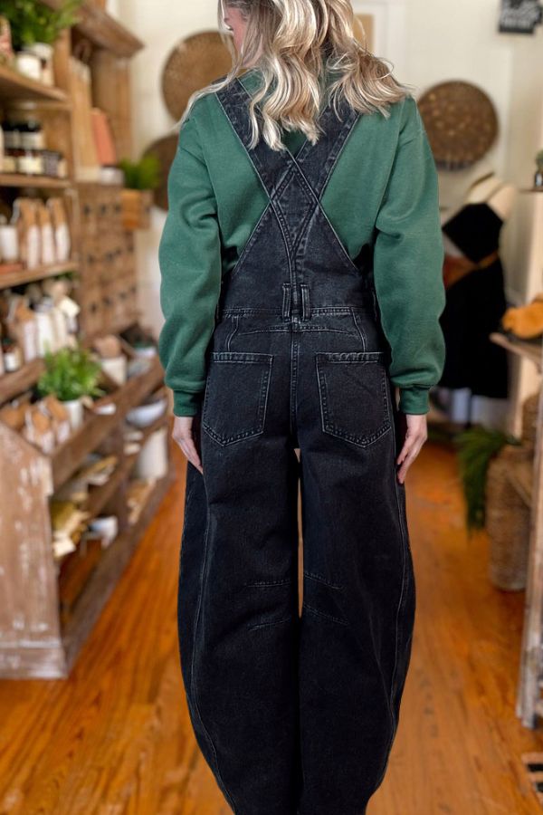 Vintage Loose Straight Cargo Overalls Jeans