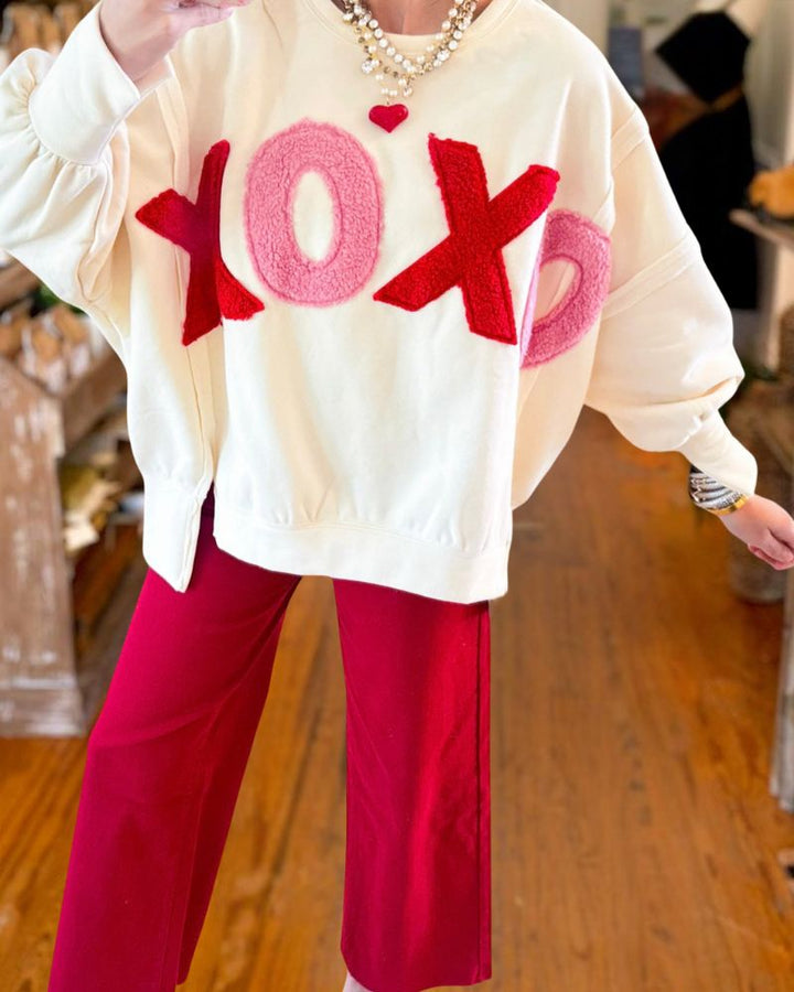 High Waisted Red Straight Leg Pants