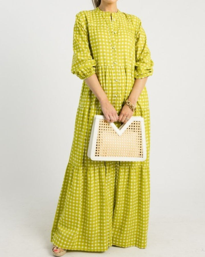 Washed Denim Patchwork Straight Dress