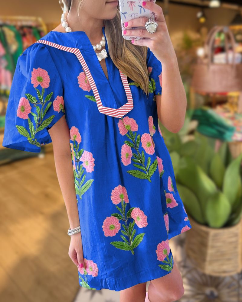 Fresh Bloom Puff Sleeve Dress