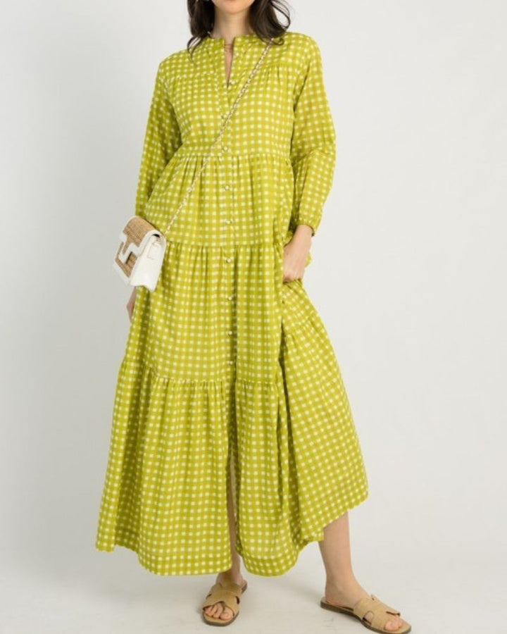 Washed Denim Patchwork Straight Dress