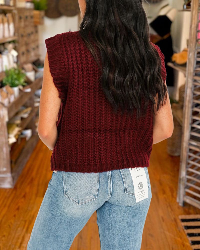 Sleeveless Knit Vest 