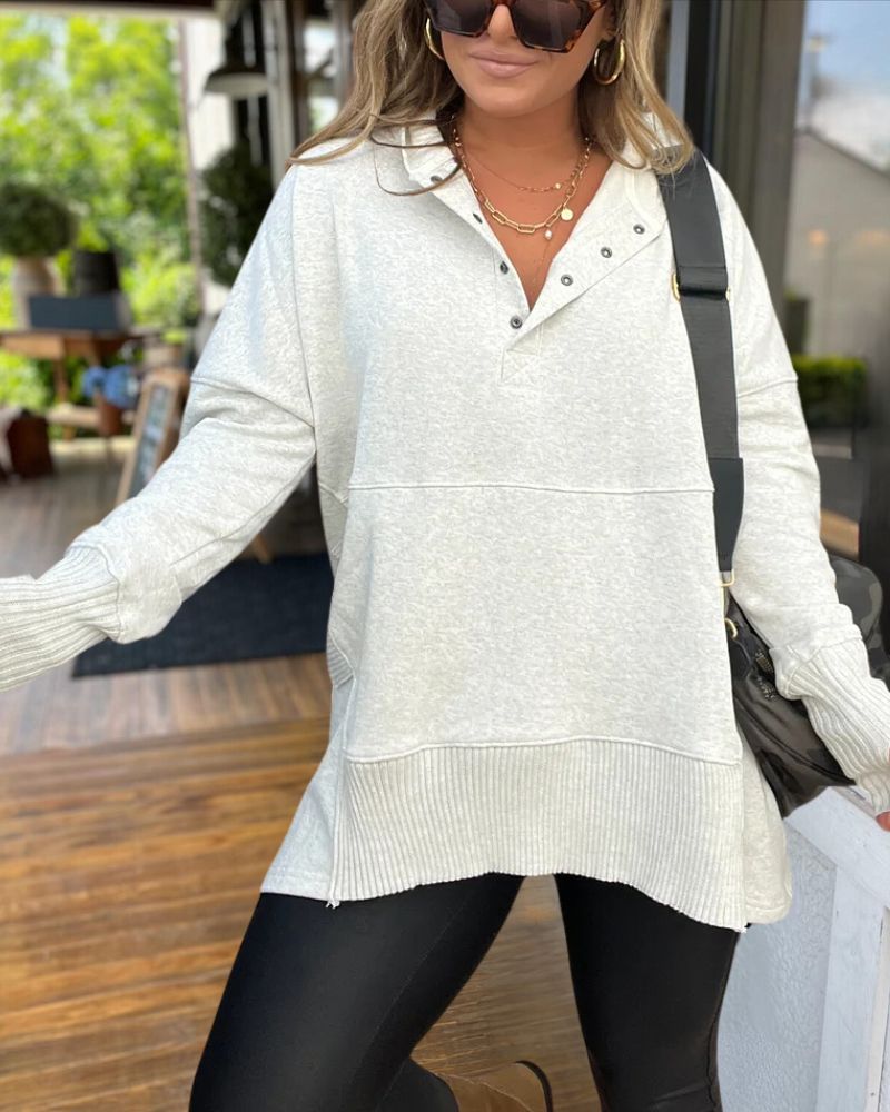 French Terry Boxy Hoodie 
