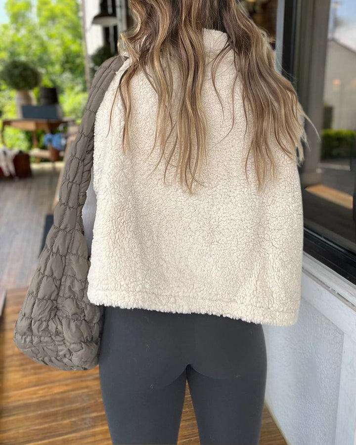 Snuggle In Half Zip Sherpa Vest 