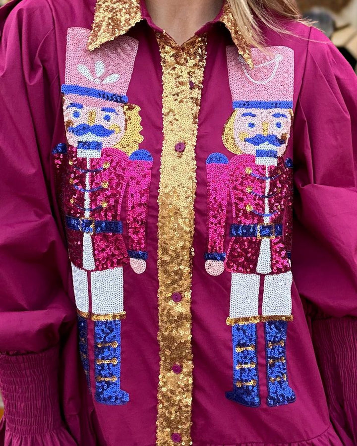 Christmas Drummer Nutcracker Sequin Dress