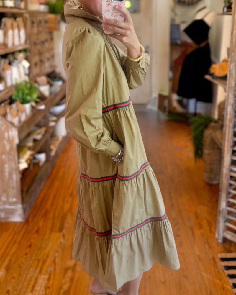 Tiered Color Block Maxi Dress