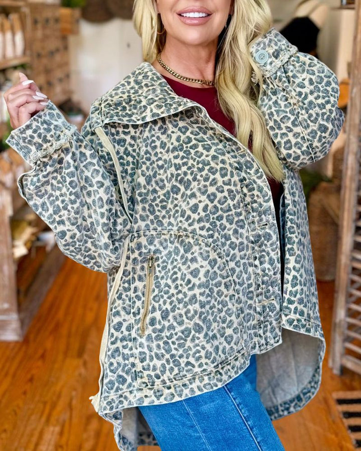 Women’s Oversized Leopard Print Jacket