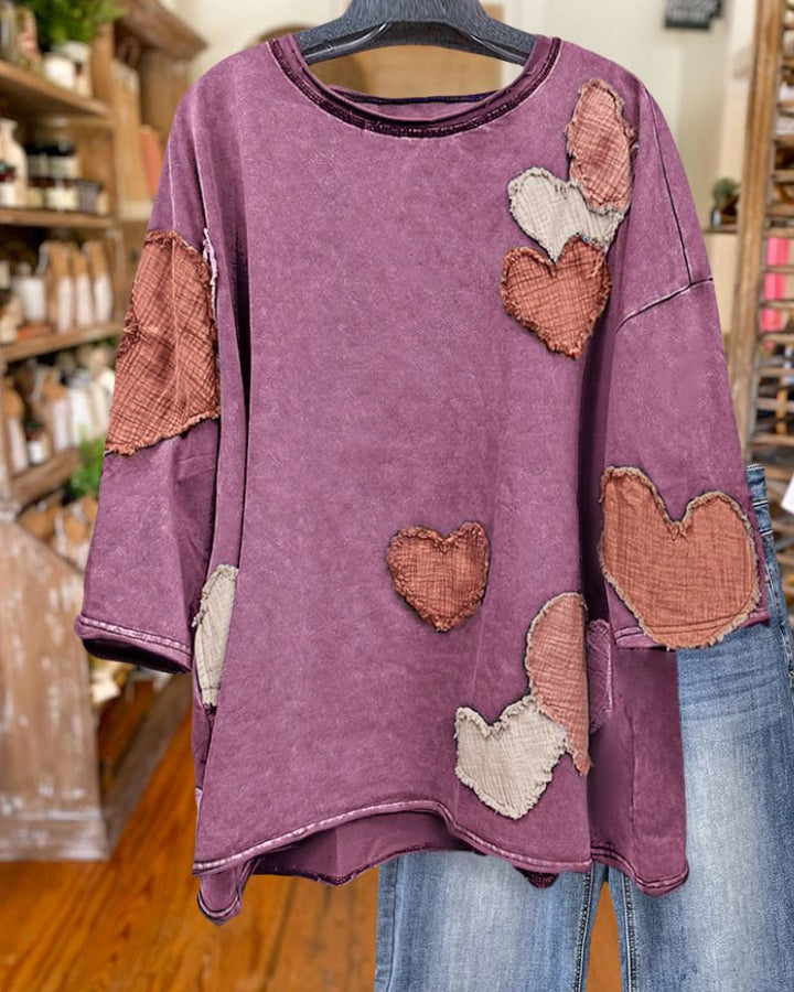 Heart Patch Valentine’s T-Shirt