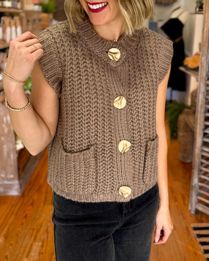 Sleeveless Knit Vest 