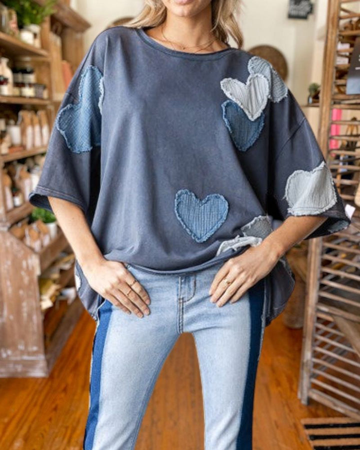Heart Patch Valentine’s T-Shirt