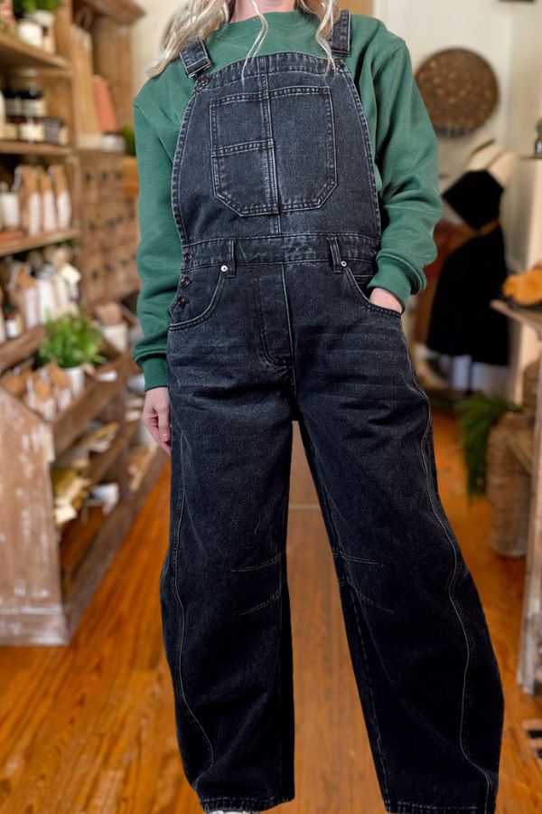 Vintage Loose Straight Cargo Overalls Jeans