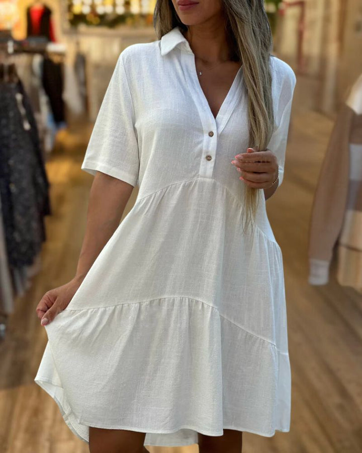 Simple Solid Color Dress