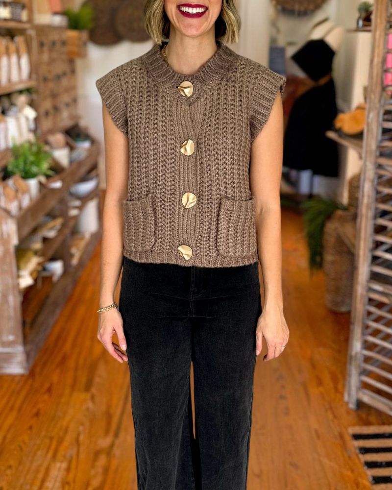 Sleeveless Knit Vest 