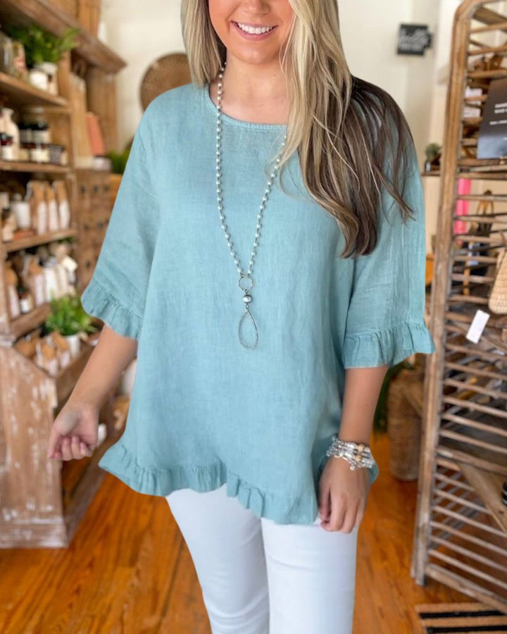 Comfortable Loose Cotton & Linen Shirt 
