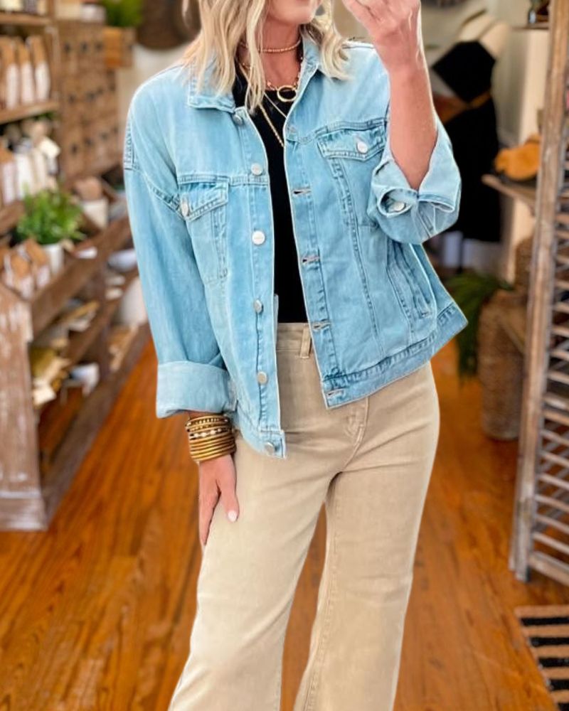 Casual Loose Washed Denim Jacket