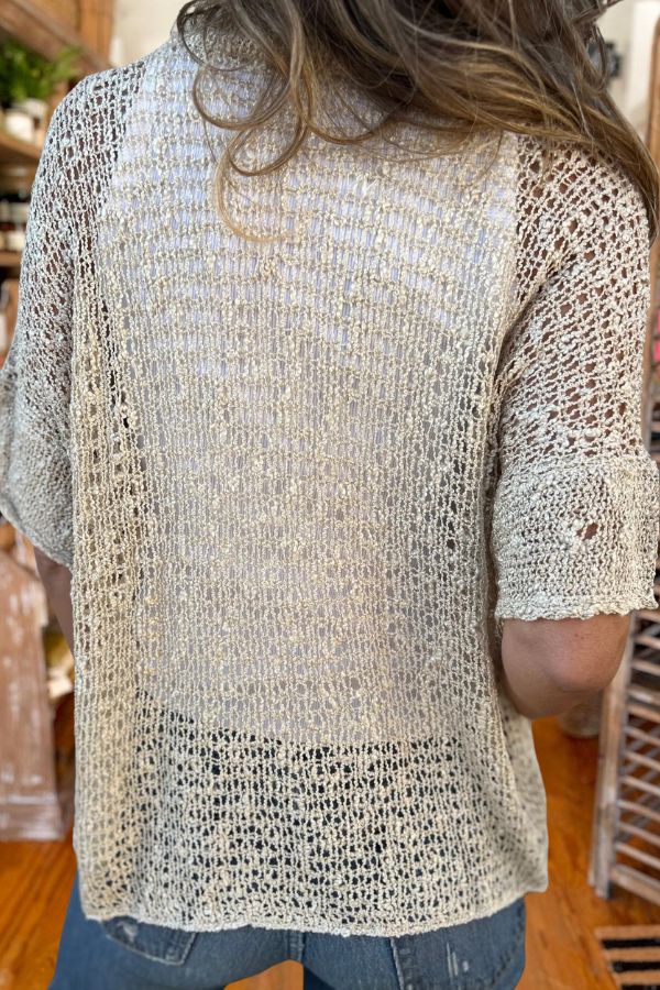 Chic One-Button Knitted Cardigan