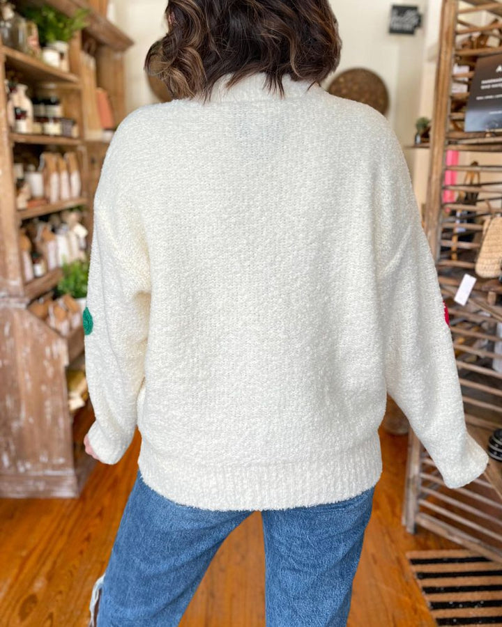 Floral Embroidered Sweater