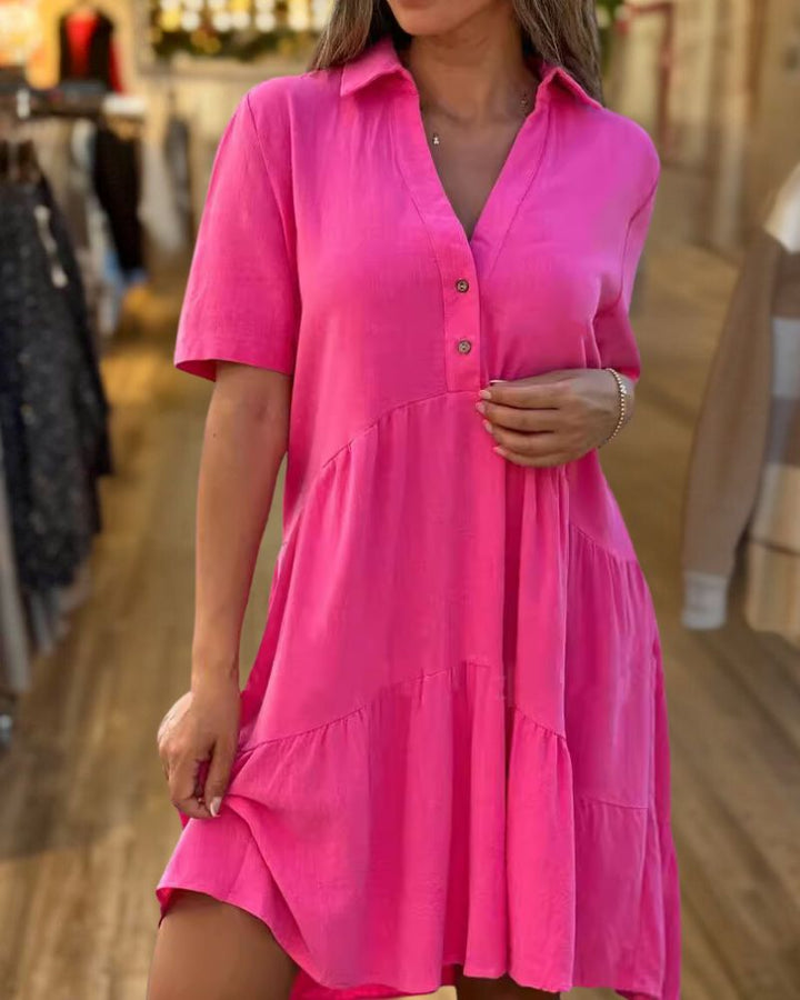 Simple Solid Color Dress