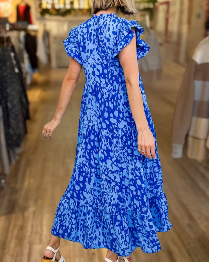Effortlessly Chic Leopard Print Long Dress 