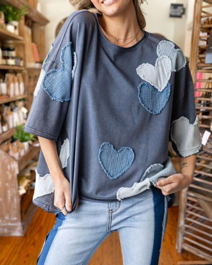 Heart Patch Valentine’s T-Shirt