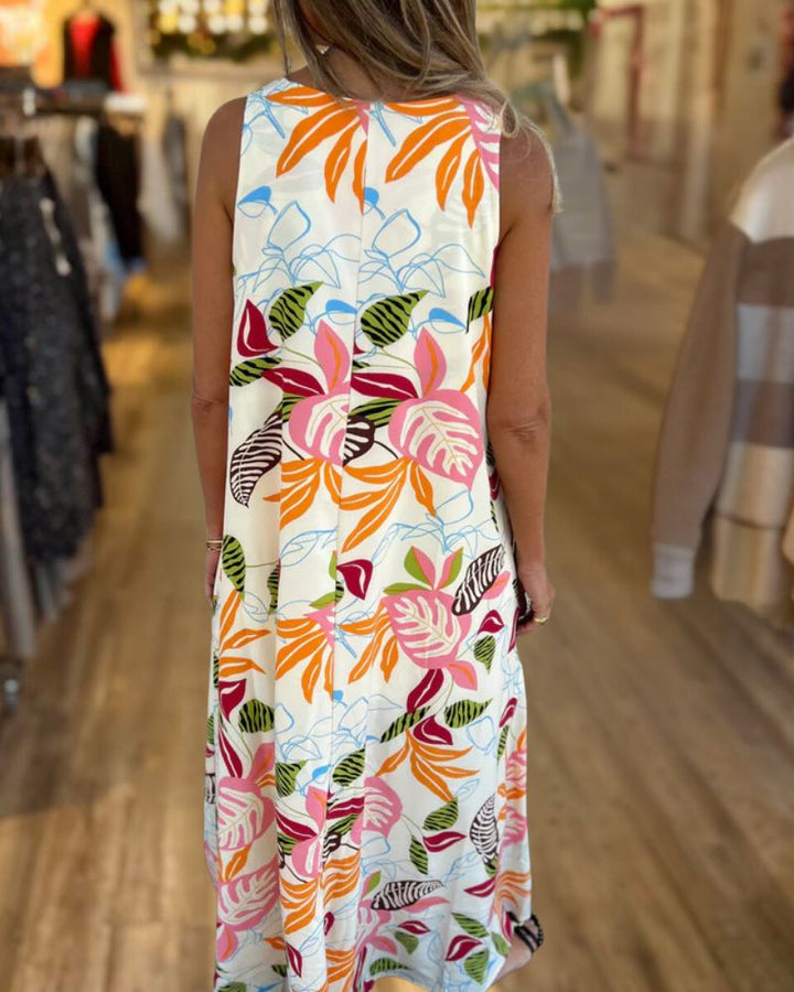 V-Neck Swing Vest Dress