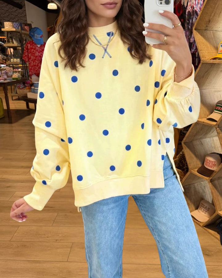 Playful Polka Dot Relaxed Sweatshirt 1