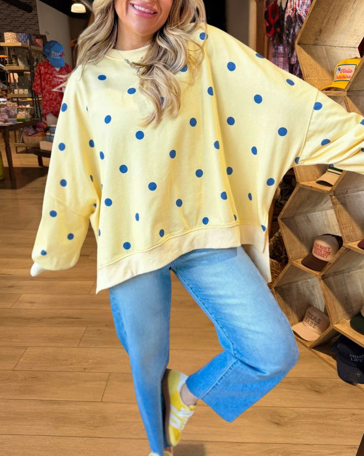 Playful Polka Dot Relaxed Sweatshirt 3